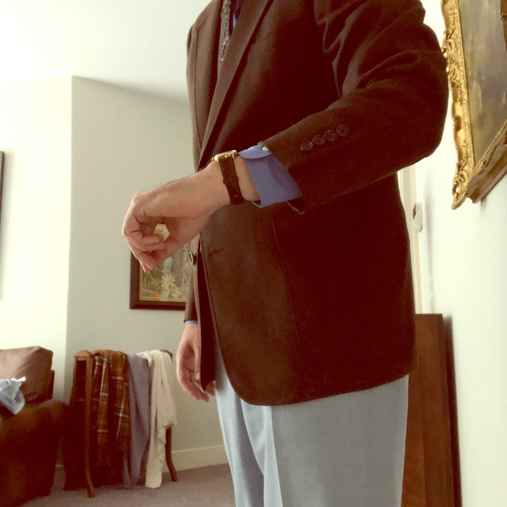 Chocolate brown high twist blazer
